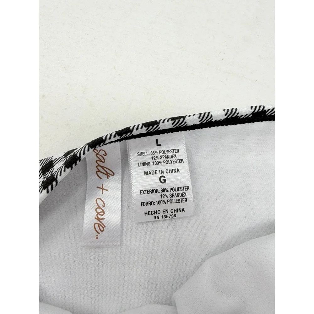 Salt + Cove Juniors Size Large Gingham Plaid Side-Tie String Bikini Bottoms 1387